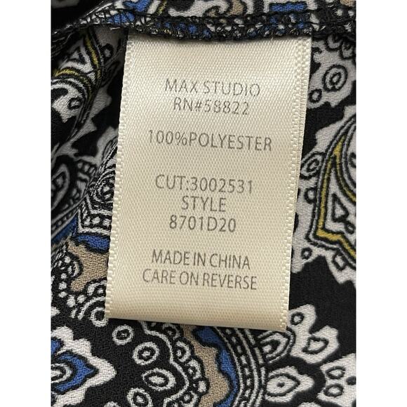 Max Studio Womens Paisley Open Front Kimono Jacket Cardigan Swim Cover Small - Picture 6 of 7